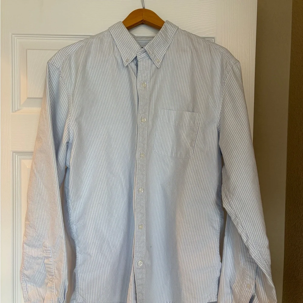 J. Crew Mercantile Flex Button Down Shirt Men’s Size XL Classic Pinstripe X8